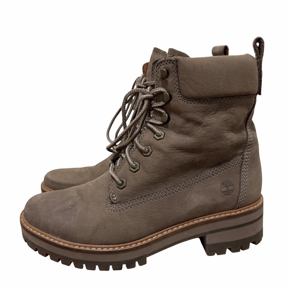 Timberland Courmayeur Valley 6"‎ Lace Up Boots Womens US 8 Taupe Nubuck A1RQX